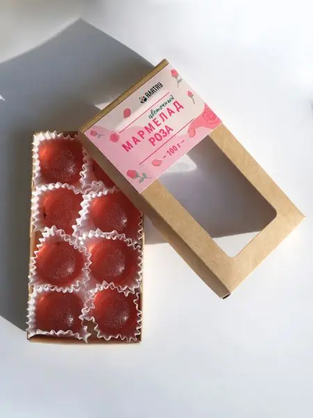 Мармелад цветочный Роза в крафтовой упаковке 100 г Мармелад цветочный Роза в крафтовой упаковке 100 г