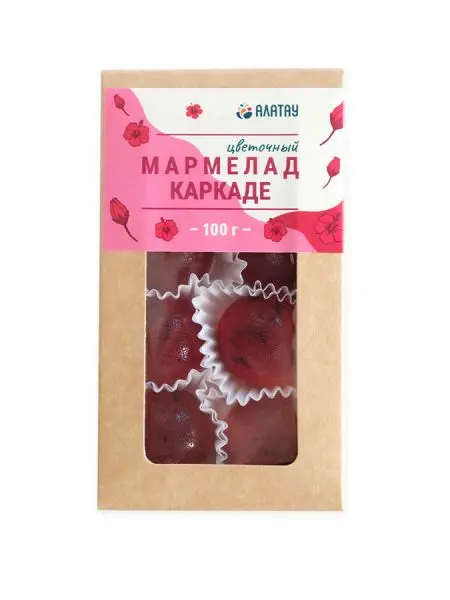 Мармелад цветочный Каркаде в крафтовой упаковке 100 г Мармелад цветочный Каркаде в крафтовой упаковке 100 г