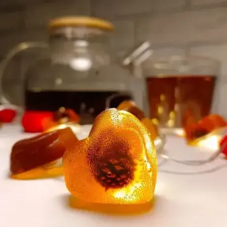 Мармелад "Сердце" с сосновой шишкой в крафтовой коробке, 110 г