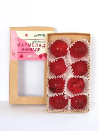 Мармелад цветочный Каркаде в крафтовой упаковке 100 г